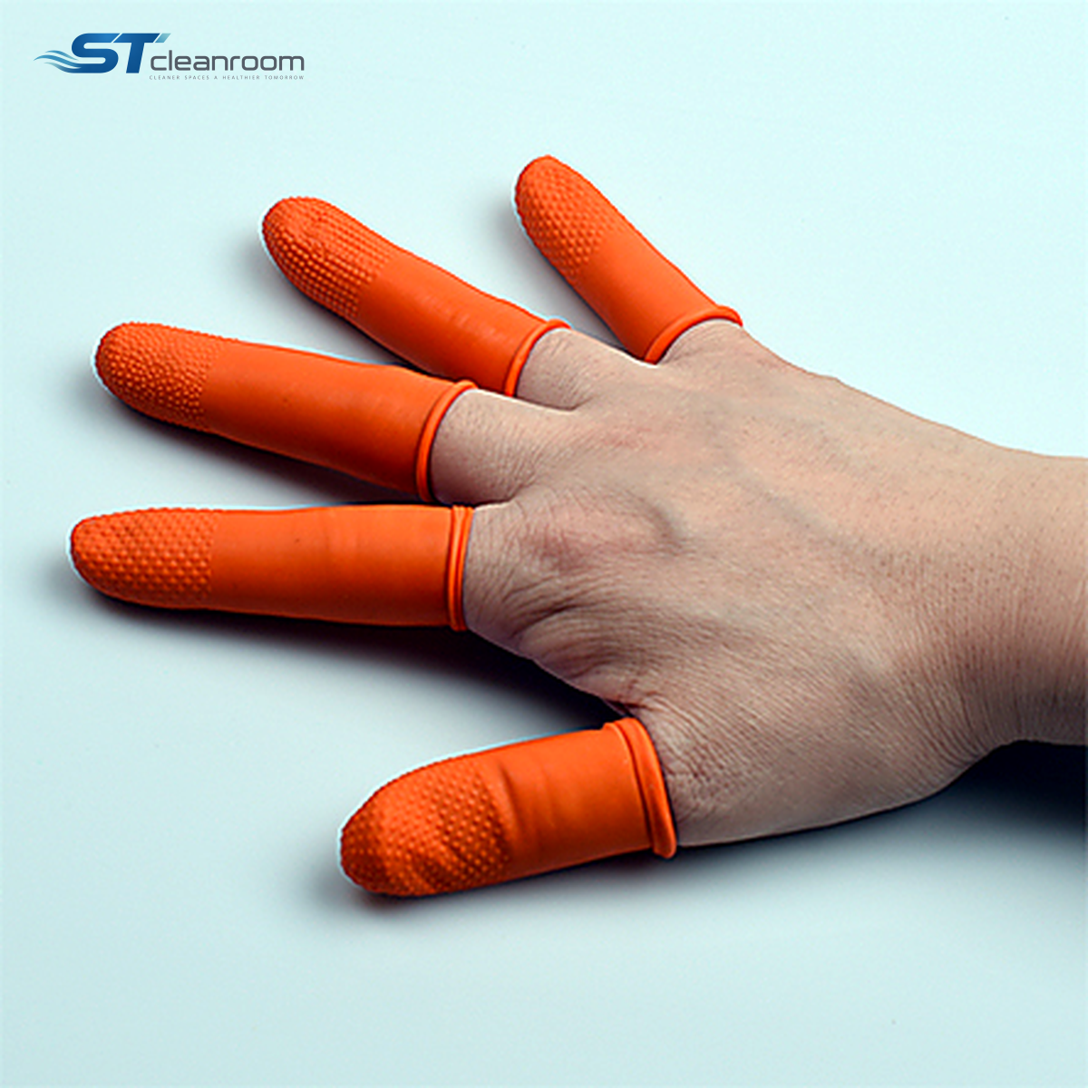 Orange Thickened Non-Slip Finger Cots — product view