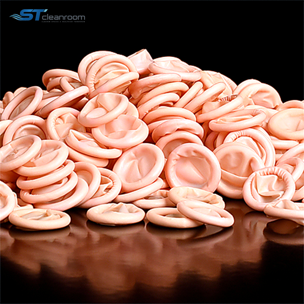 Pink Powder-Free ESD Finger Cots — product view