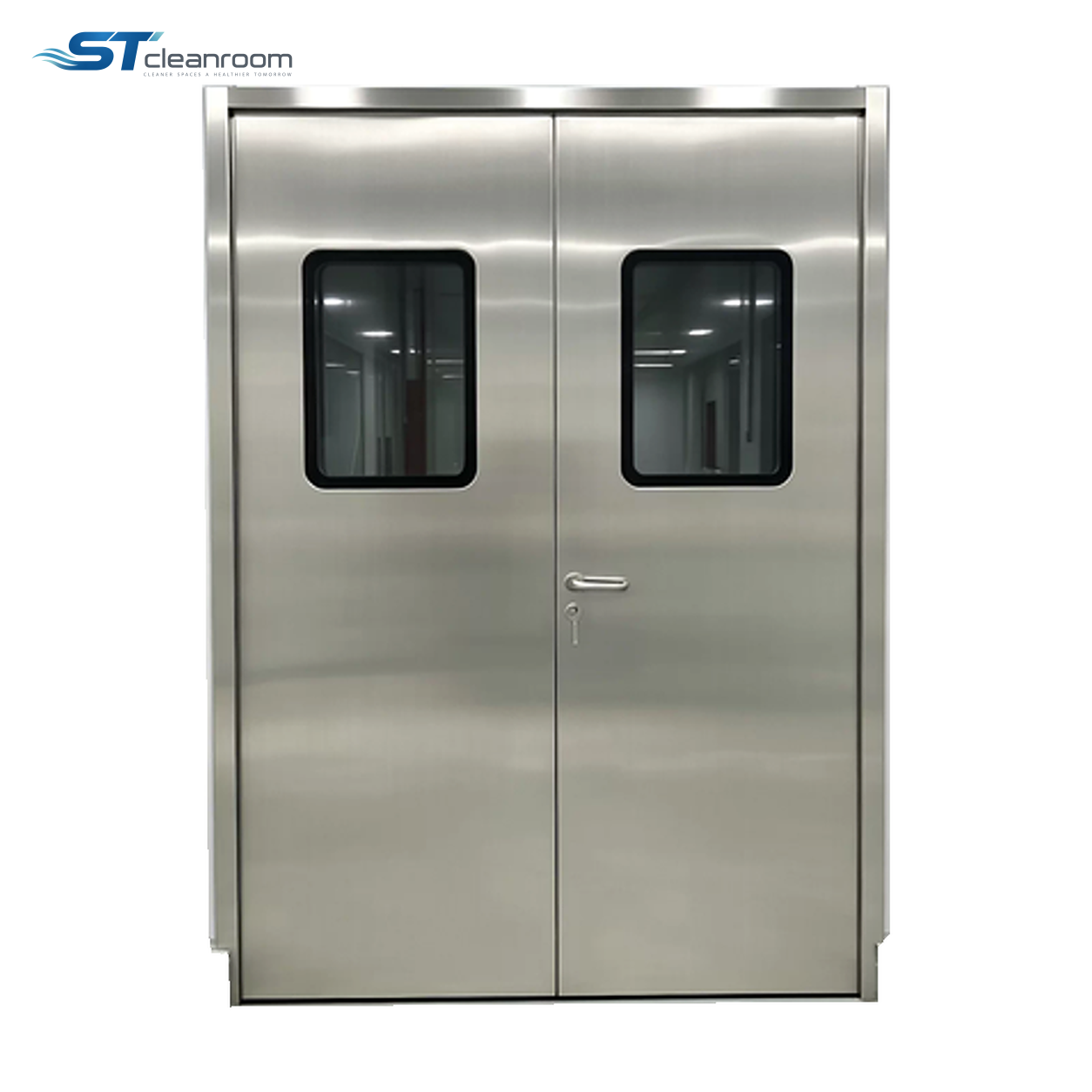 Double-Leaf Cleanroom Stainless Steel Door