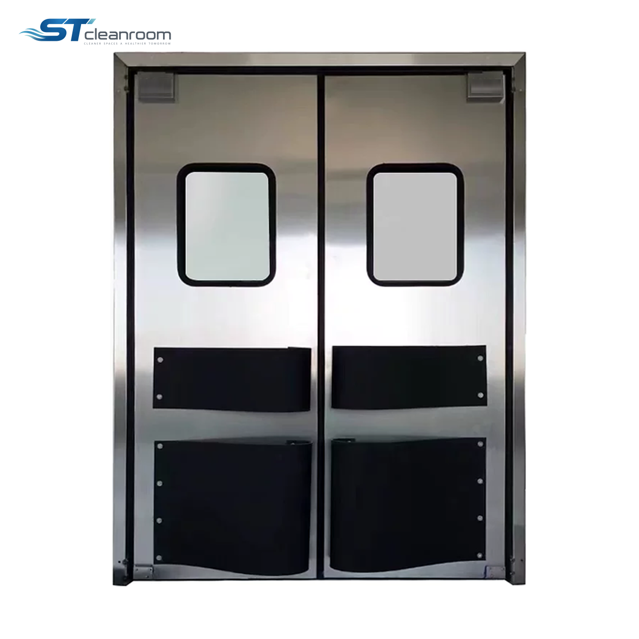 Double-Leaf Stainless Steel Traffic Door