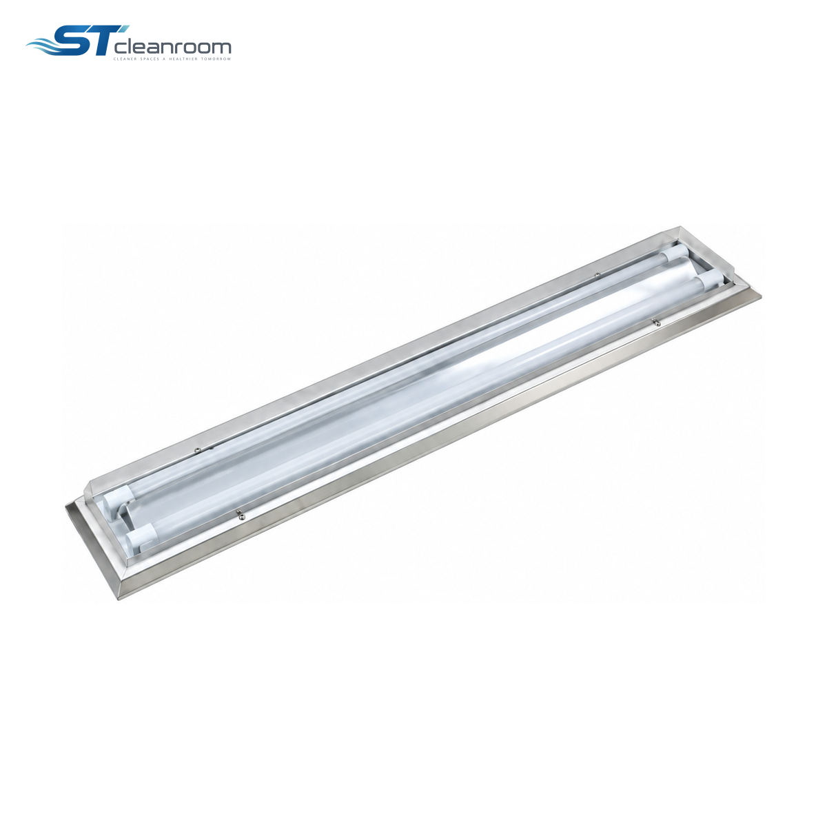 Beveled Stainless Steel Cleanroom Light — product view