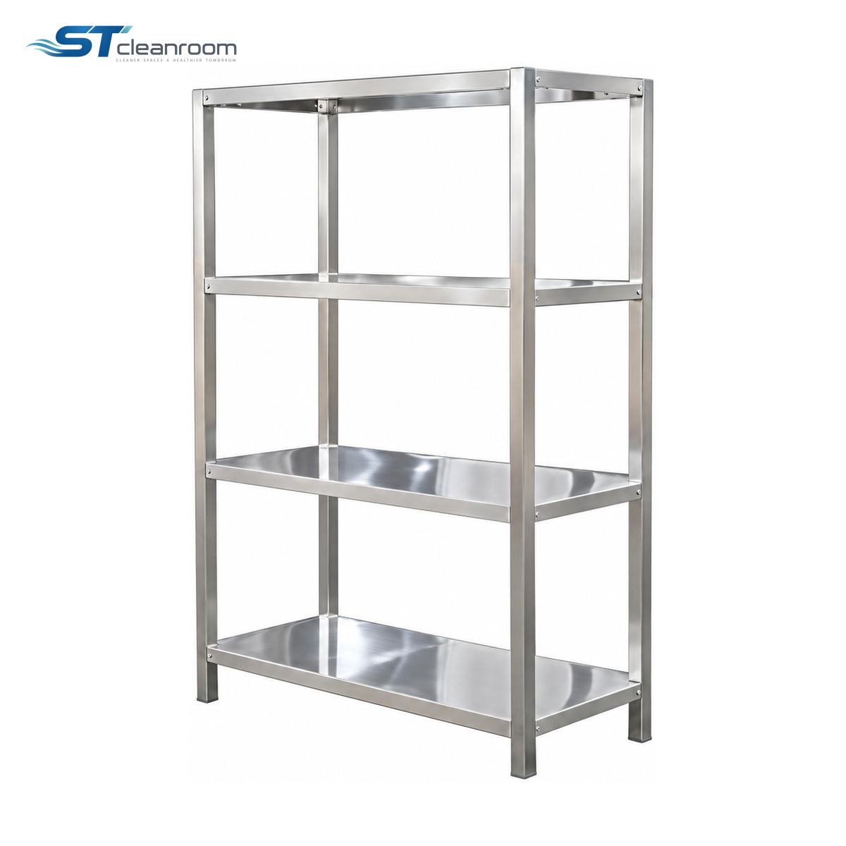 Four-Tier Stainless Steel Shelving