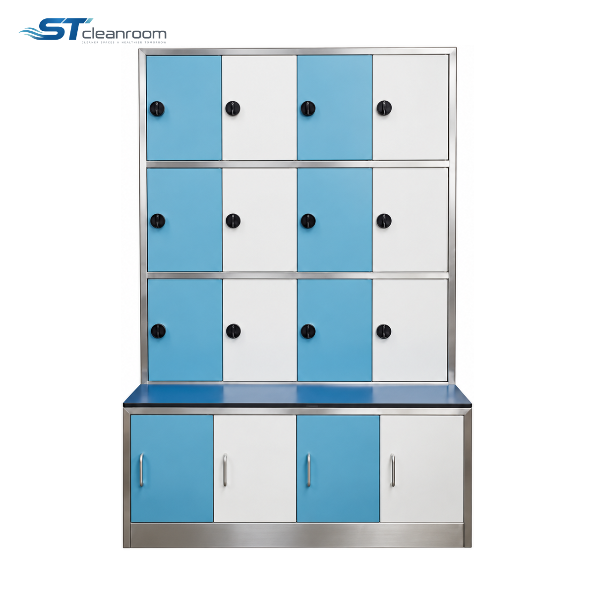 Locker with Integrated Changing Seat