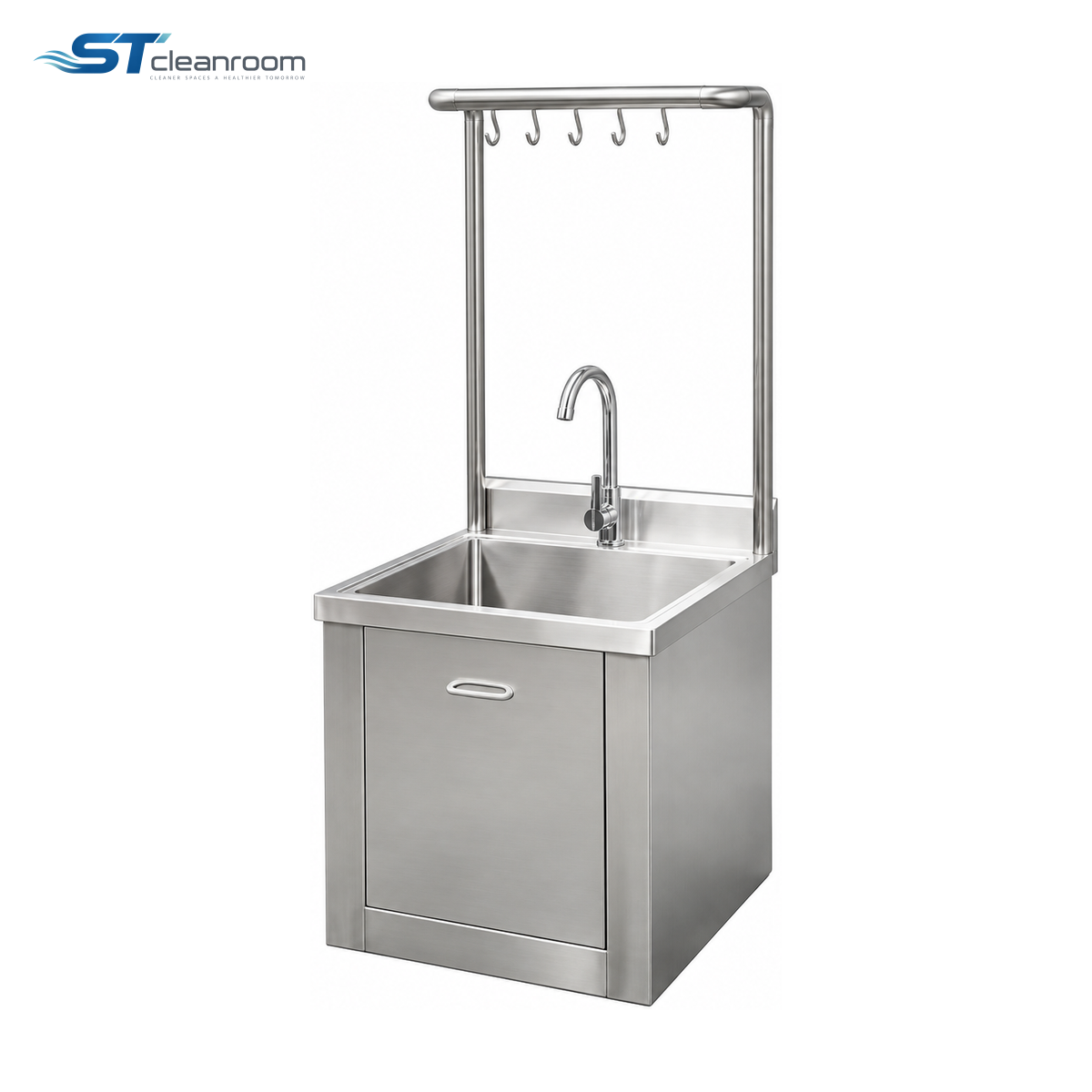 Mop Sink with Hanging Rack