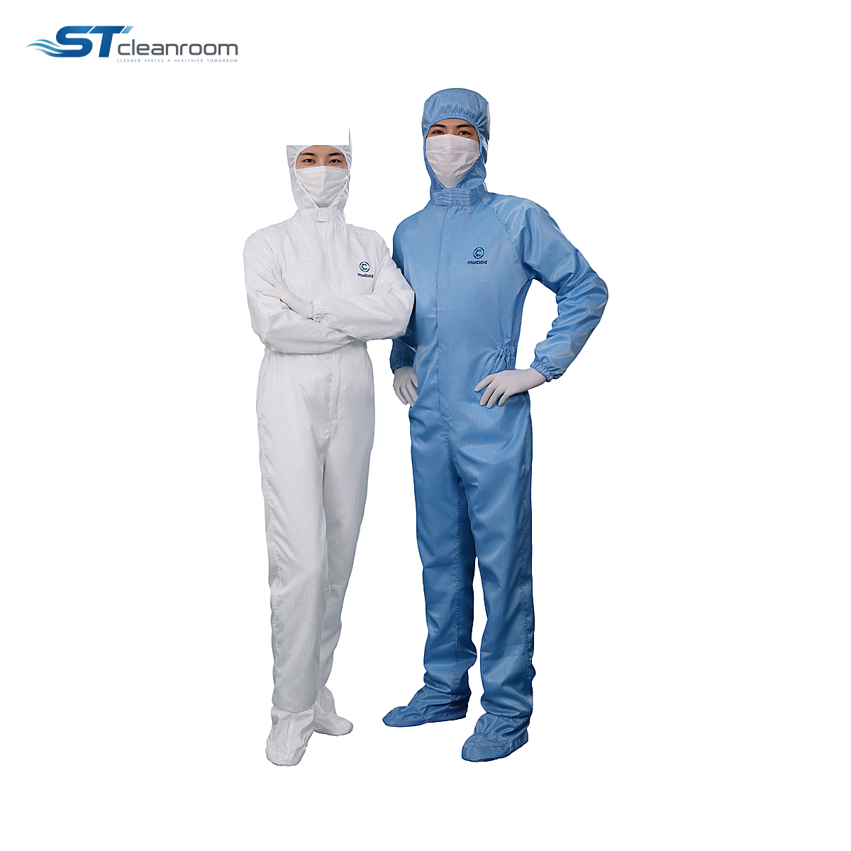 Four-Piece Hooded Cleanroom Suit with Boots — product view