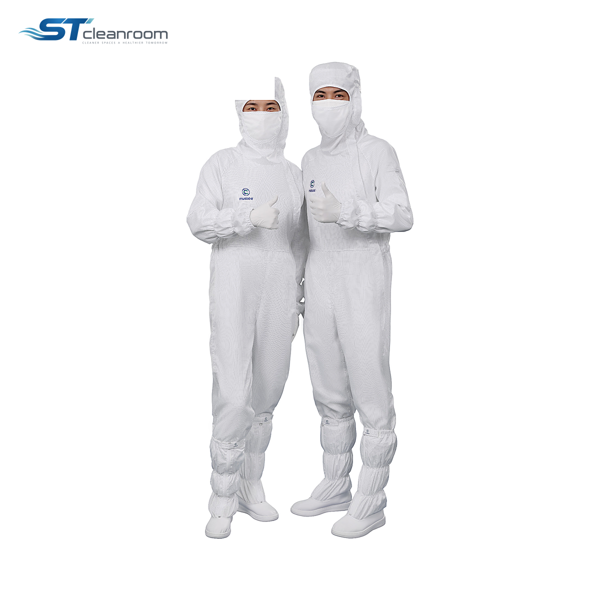 Three-Piece Diagonal-Zip Hooded Coverall — product view