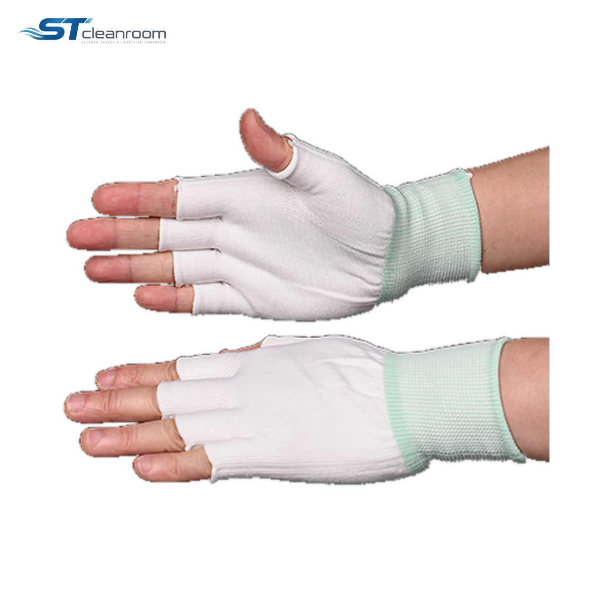 13-Gauge Nylon Half-Finger Gloves — product view