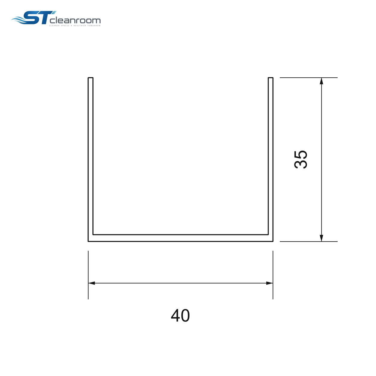 Adjustable U-Shaped Base — Adjustable base U-channel dimensions
