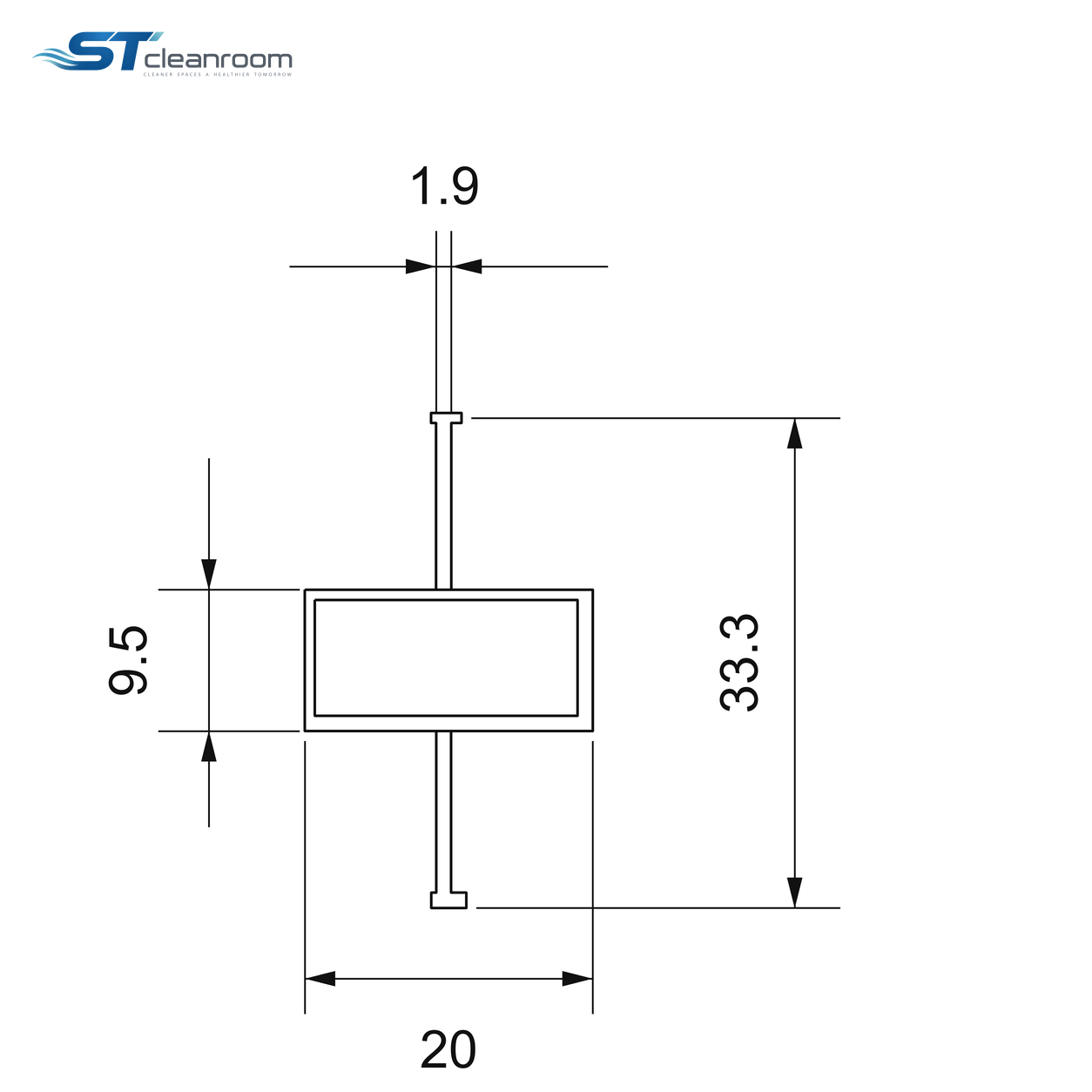 H-Section Aluminum — Handmade-panel joining profile cross-section dimensions