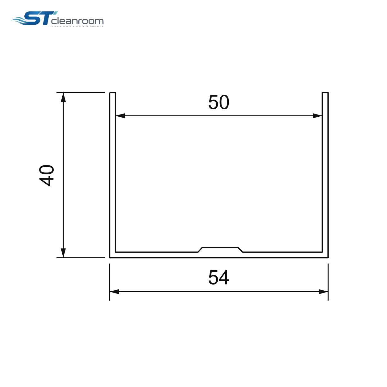 Aluminum U-Channel-1 — U-channel cross-section dimensions