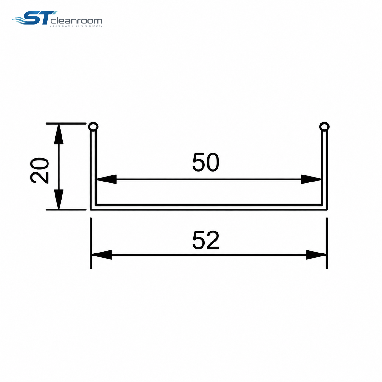 Aluminum U-Channel — U-channel cross-section dimensions