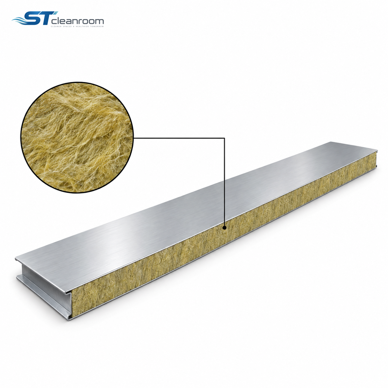 Machine-Made Stainless Steel Rock Wool Sandwich Panel — product view