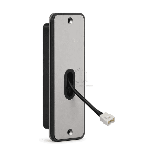 Rear-right service view of the access control reader two mounting holes gasket cable exit and keyed connector