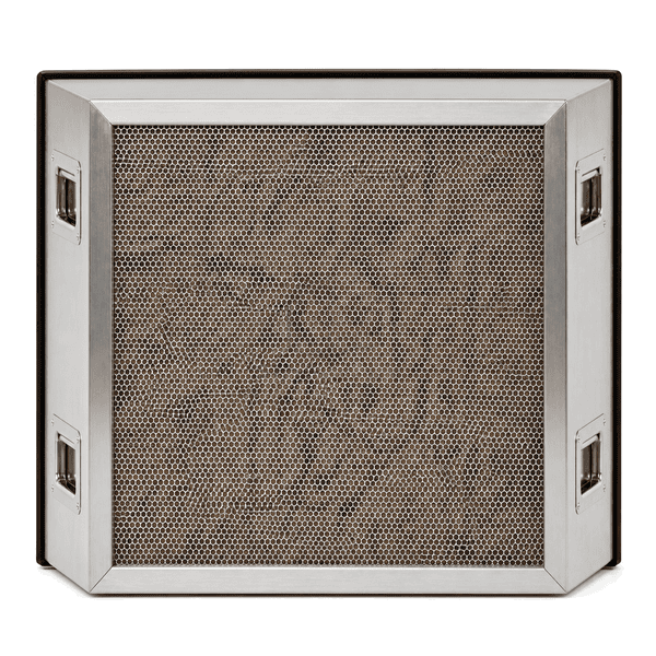 Front view of acid gas filter perforated retaining face