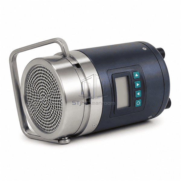 Horizontal service view of complete active air microbial sampler and impactor head interface