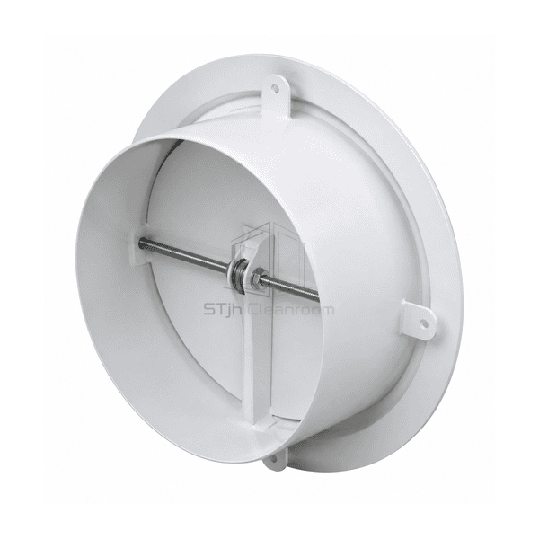 Complete wall or ceiling disc valve from rear mounting angle