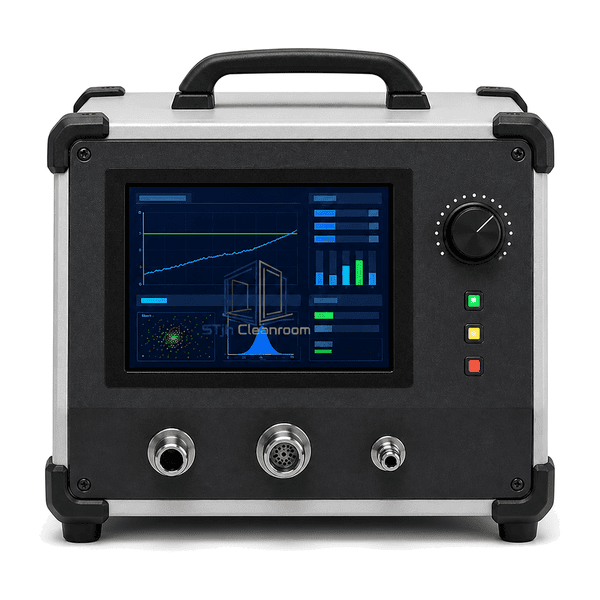 Aerosol photometer full front view with color display and sampling controls