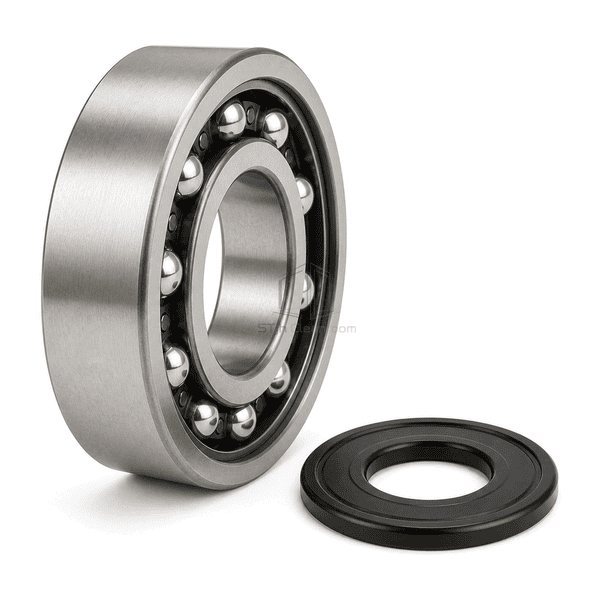 Side-depth view showing the AHU bearing ring width, bore and cage