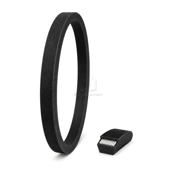 Side-depth view showing the AHU V-belt thickness and trapezoidal profile