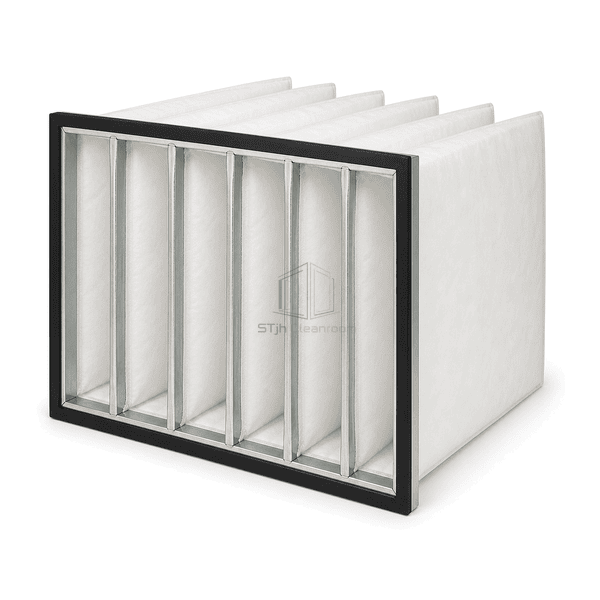 Low service view highlighting the AHU filter gasket folded header and six pocket-mouth joints