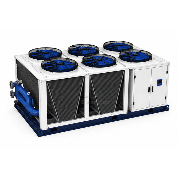 Complete long multi-fan air-cooled liquid chiller