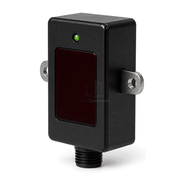 Side profile showing air shower infrared sensor housing depth and mounting ears