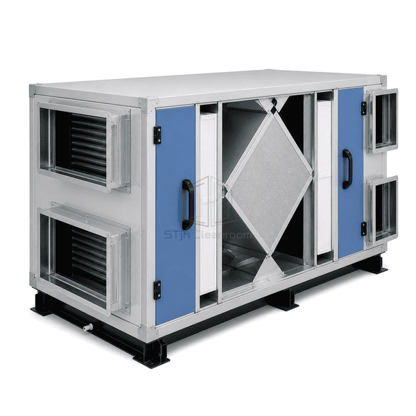 Duct connection and gasketed slide-out plate exchanger interface