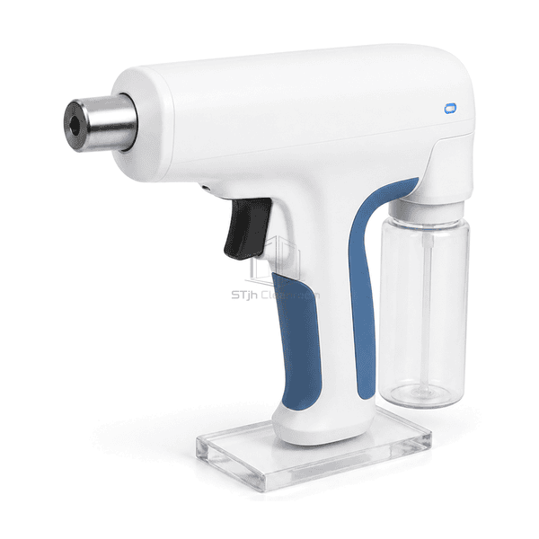 Airflow visualization fogger cartridge coupling and outlet nozzle detail