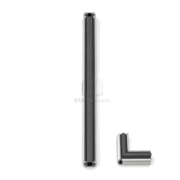 Front view of a continuous cleanroom perimeter gasket section
