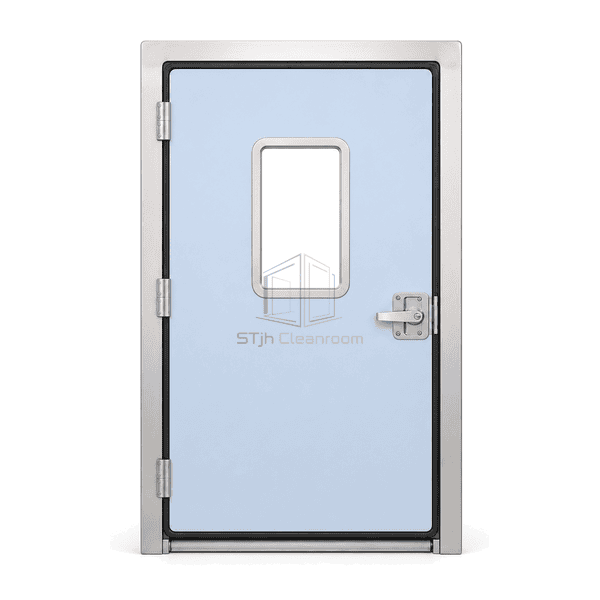Front elevation of an airtight pressure-control cleanroom door