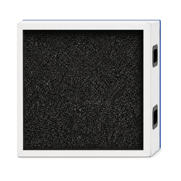 Upright front view of basic gas filter retaining screen