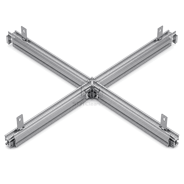 Demountable hook-end cross tee connected to an aluminum main runner