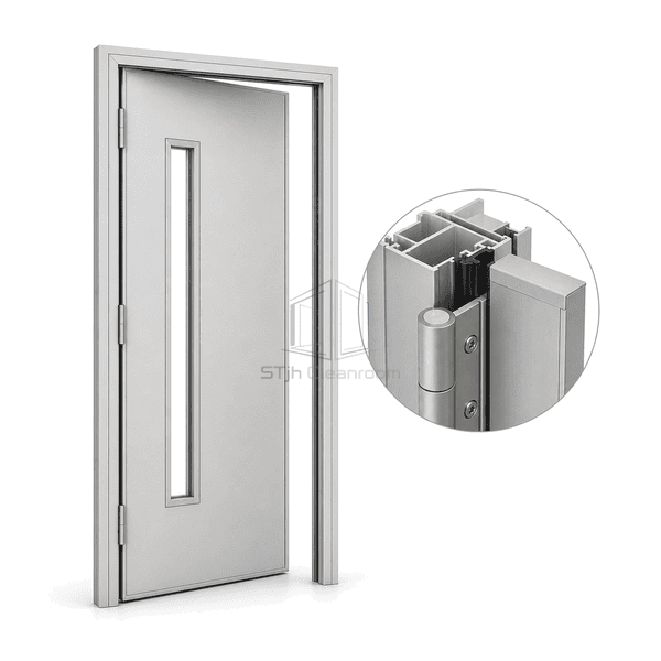 Extruded aluminum door edge with retained EPDM perimeter gasket