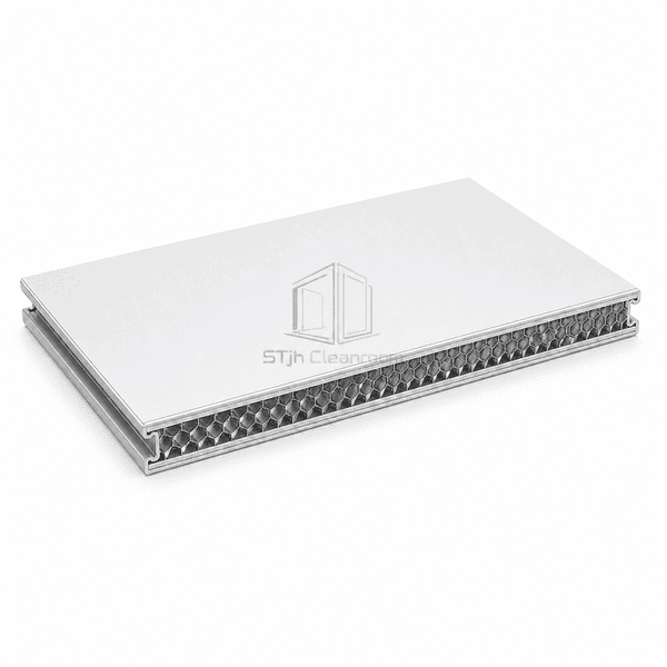 Horizontal full-length aluminum honeycomb cleanroom panel