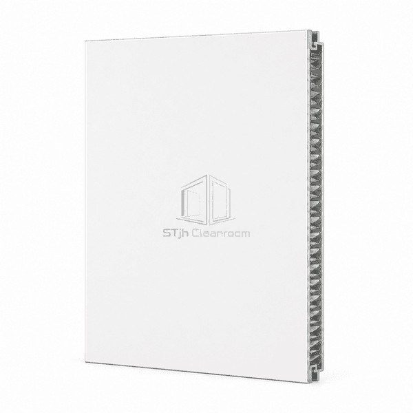 Upright aluminum honeycomb cleanroom wall panel