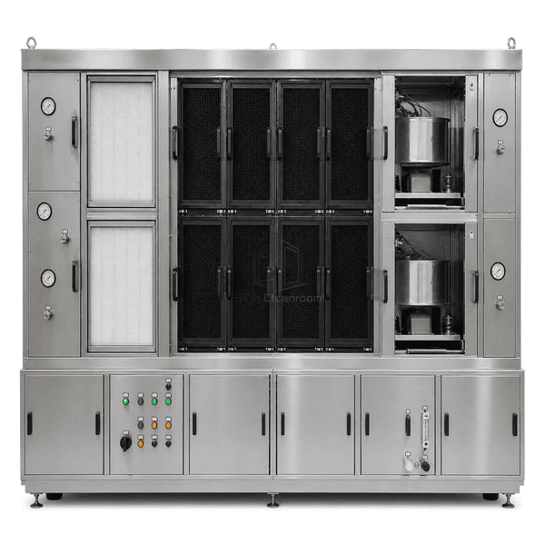 AMC filtration system full front view showing filter banks and fan compartments