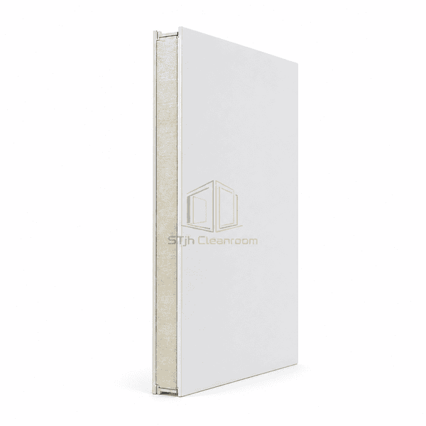 Side section showing the antibacterial steel facing and rock wool core
