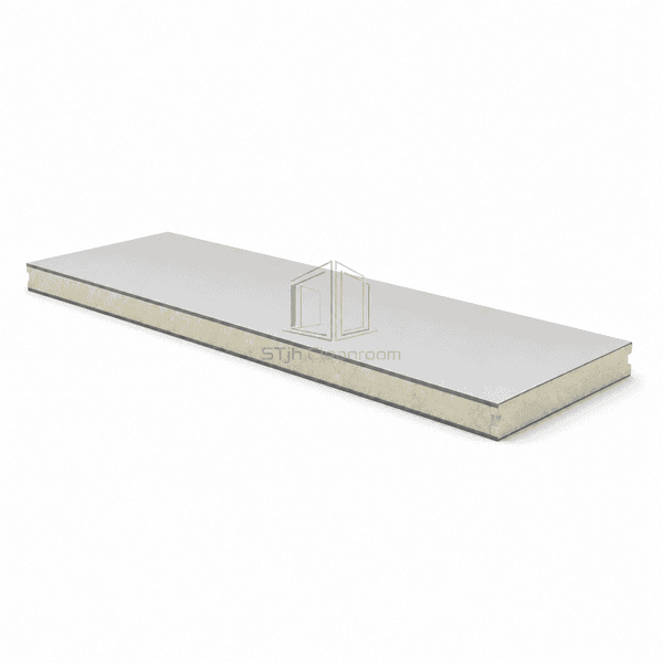 Horizontal full-length static-dissipative cleanroom panel