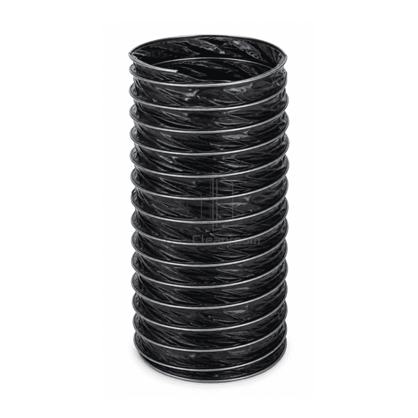 Upright coiled view of a complete antistatic extraction hose