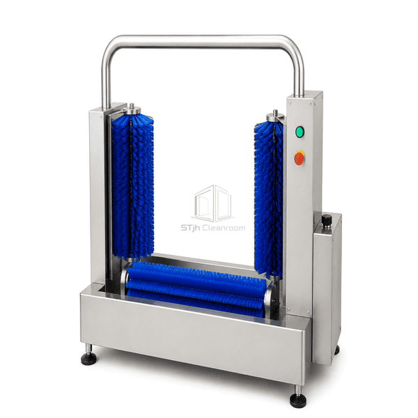 Complete automatic boot washer in wide horizontal three-quarter view