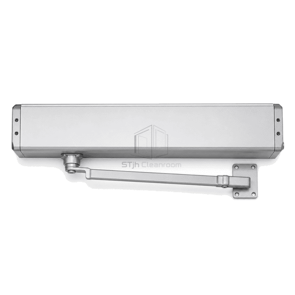 Front view of a cleanroom automatic door operator header