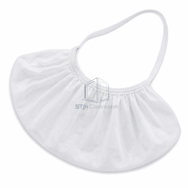 White beard cover laid flat with complete elastic head loop