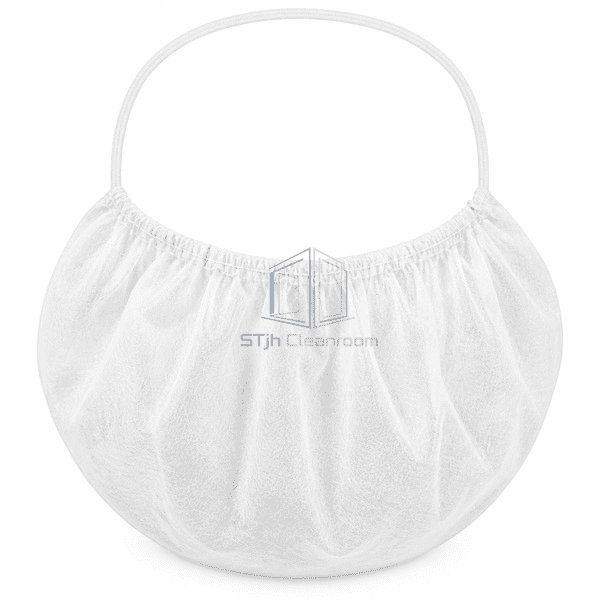 White beard cover front view showing broad facial-hair pouch