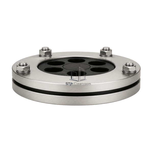 Side profile showing stainless plates and EPDM cable sealing insert