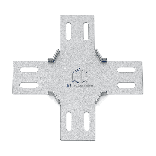 Top-front view showing four connector arms and paired adjustment slots