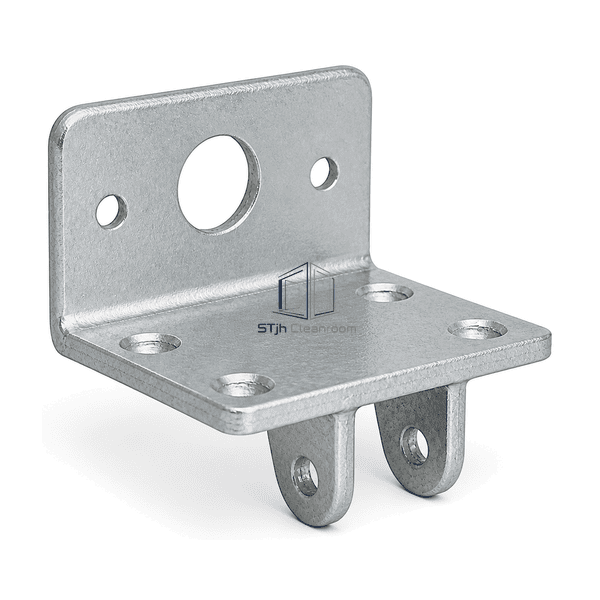 Side view showing bracket plate thickness and twin clevis ears