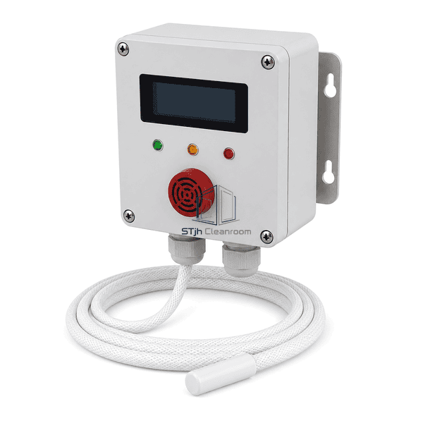 Side view of the controller enclosure and replaceable chemical sensor