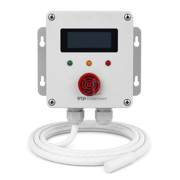 Front view of the chemical leak controller showing zone and alarm indicators