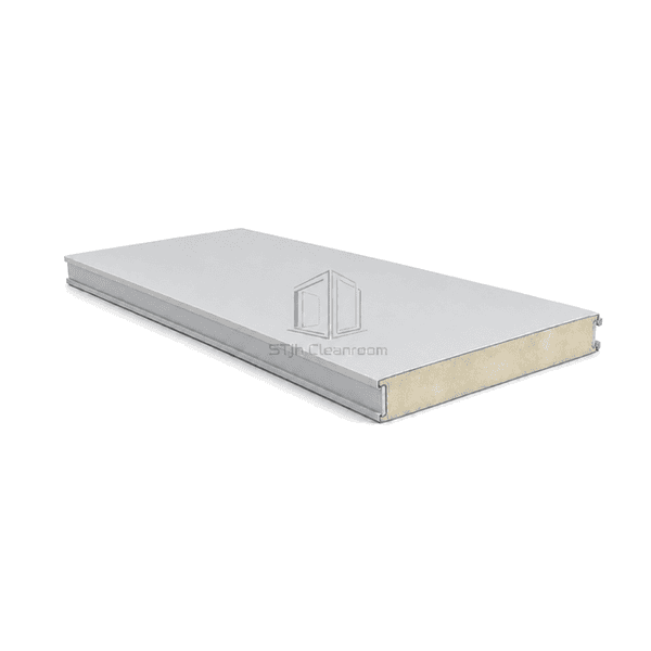 Horizontal full-length chemical-resistant cleanroom panel