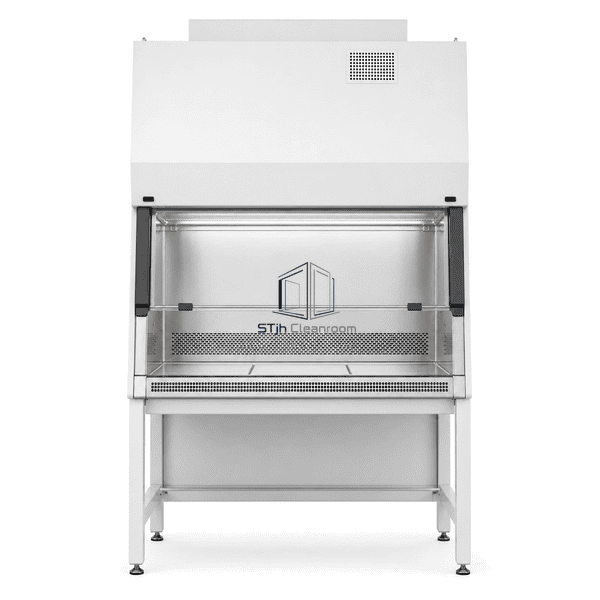 Front view of the A2 cabinet sash, work zone and intake grille